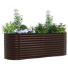 Vidaxl verhoogd bed bruin 240 x 80 x 81 cm staal