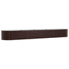 Vidaxl verhoogd bed bruin 400 x 80 x 44 cm staal