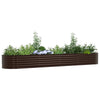Vidaxl verhoogd bed bruin 400 x 80 x 44 cm staal
