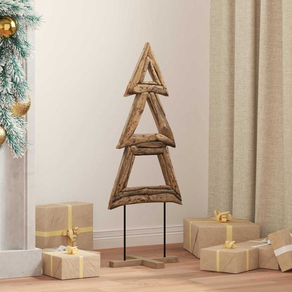 Árbol de Navidad vidaxx con madera maciza de teca marrón estándar de 90 cm