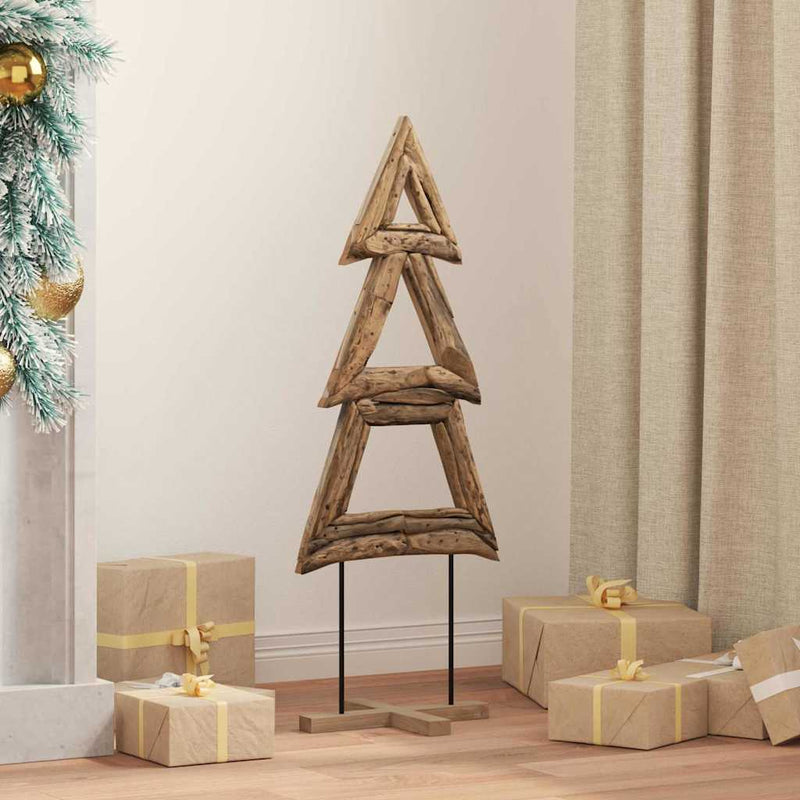 Árbol de Navidad vidaxx con madera maciza de teca marrón estándar de 90 cm