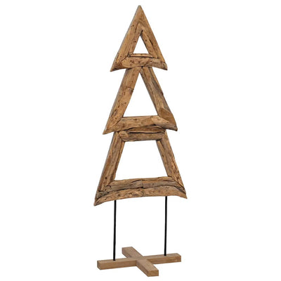 Vidaxl kerstboom met standaard bruin 90 cm massief teakhout