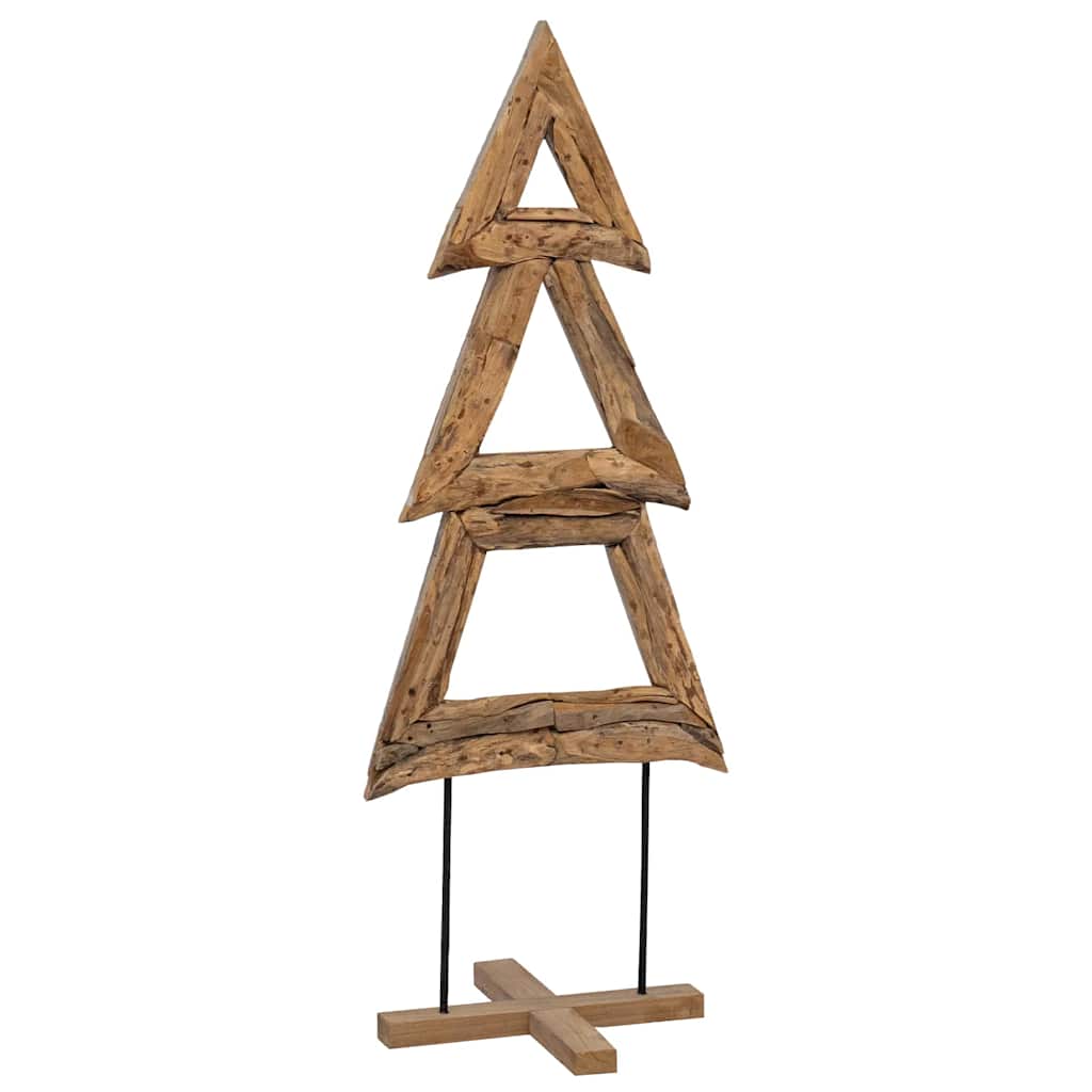 Árbol de Navidad vidaxx con madera maciza de teca marrón estándar de 90 cm