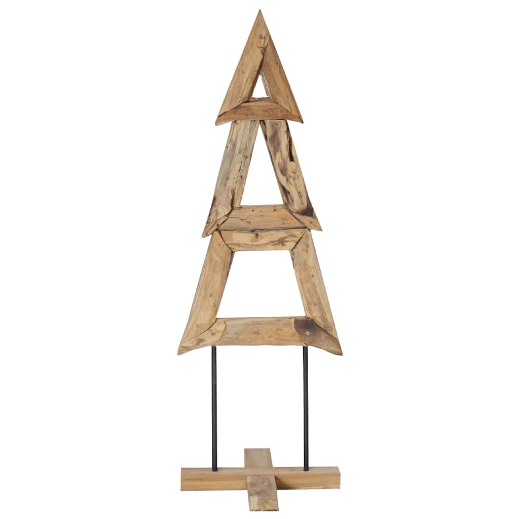 Árbol de Navidad vidaxx con madera maciza de teca marrón estándar de 120 cm