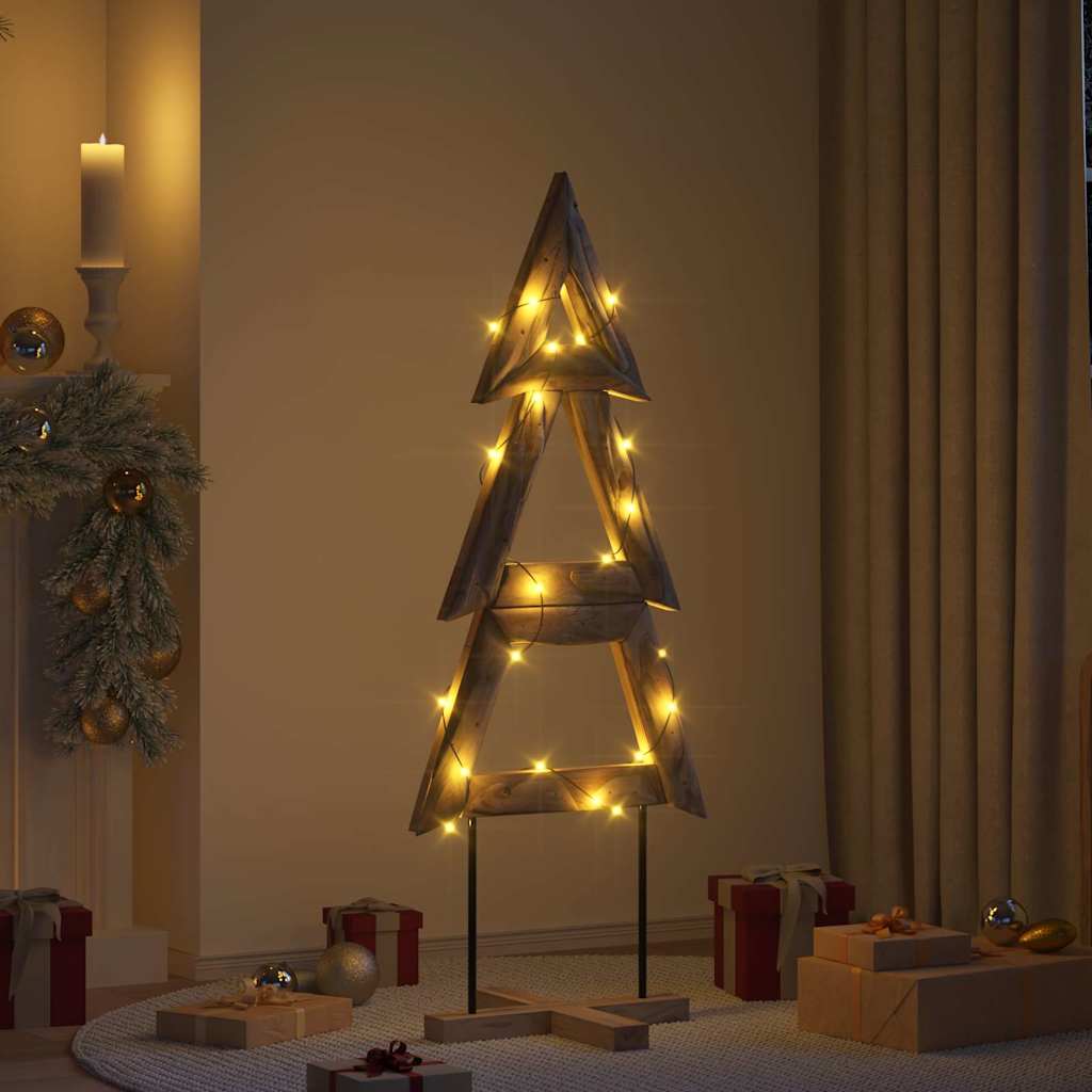 Vidaxl kerstboom met standaard bruin 149,5 cm massief teakhout