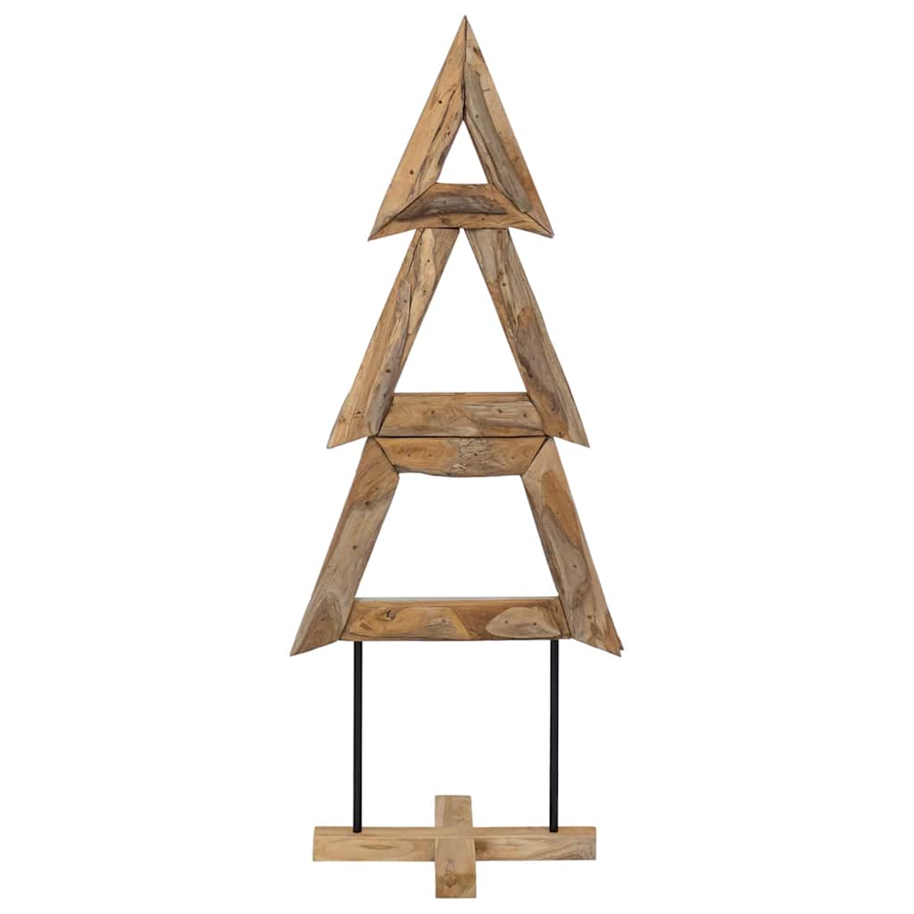 Árbol de Navidad Vidaxx con madera maciza de teca marrón estándar de 149,5 cm