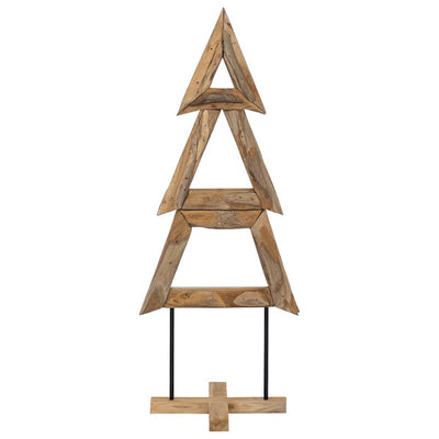 Vidaxl kerstboom met standaard bruin 149,5 cm massief teakhout