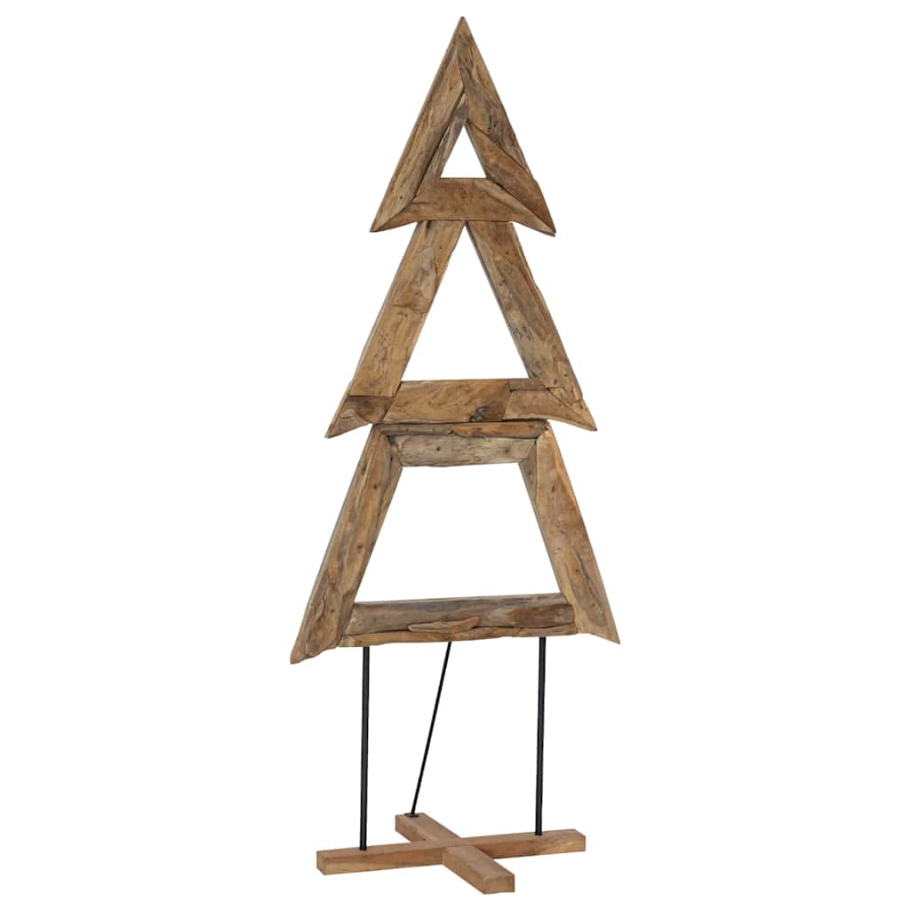 Árbol de Navidad Vidaxx con madera maciza de teca marrón estándar de 181 cm