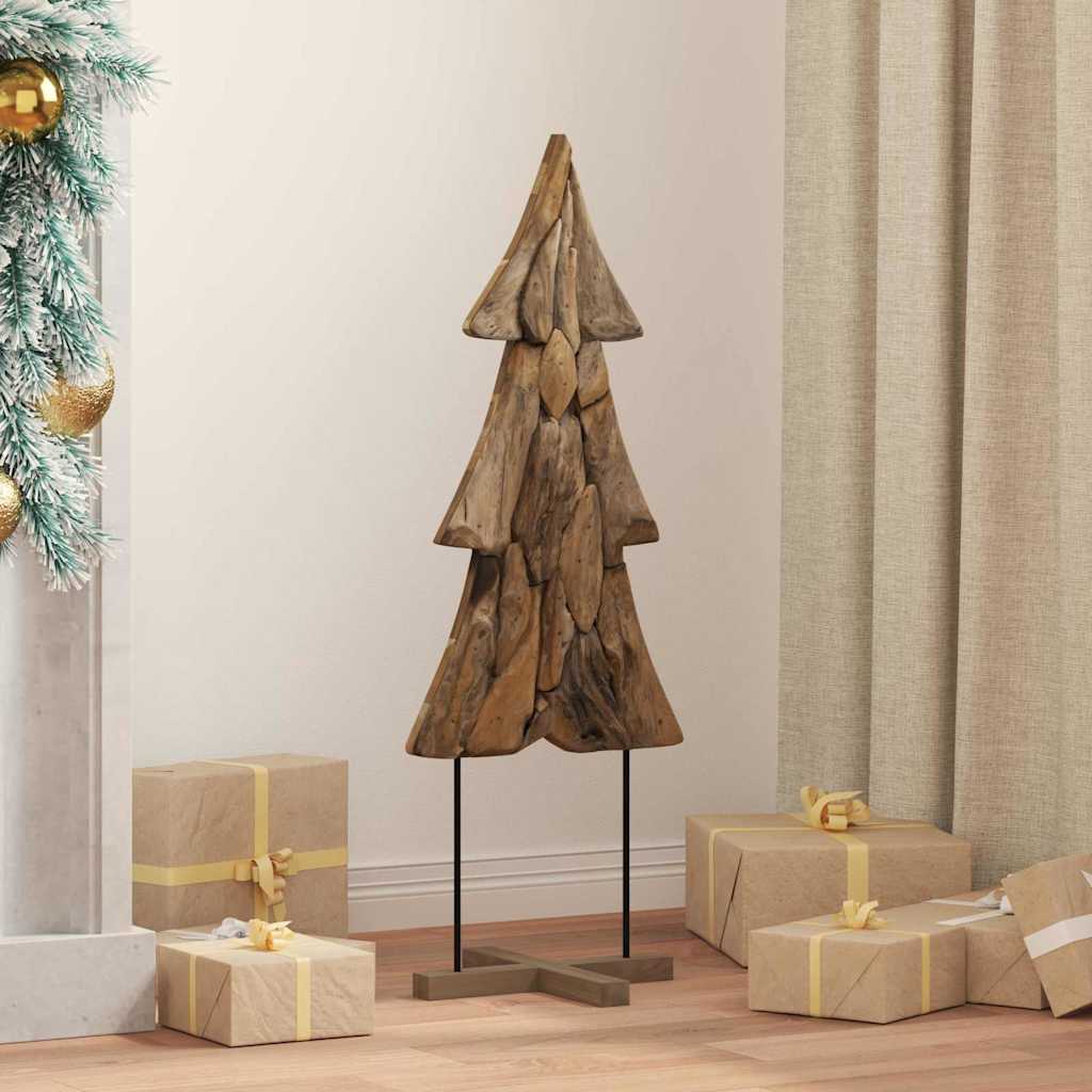 Árbol de Navidad vidaxx con madera maciza de teca marrón estándar de 90 cm
