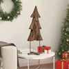Vidaxl kerstboom met standaard bruin 90 cm massief teakhout