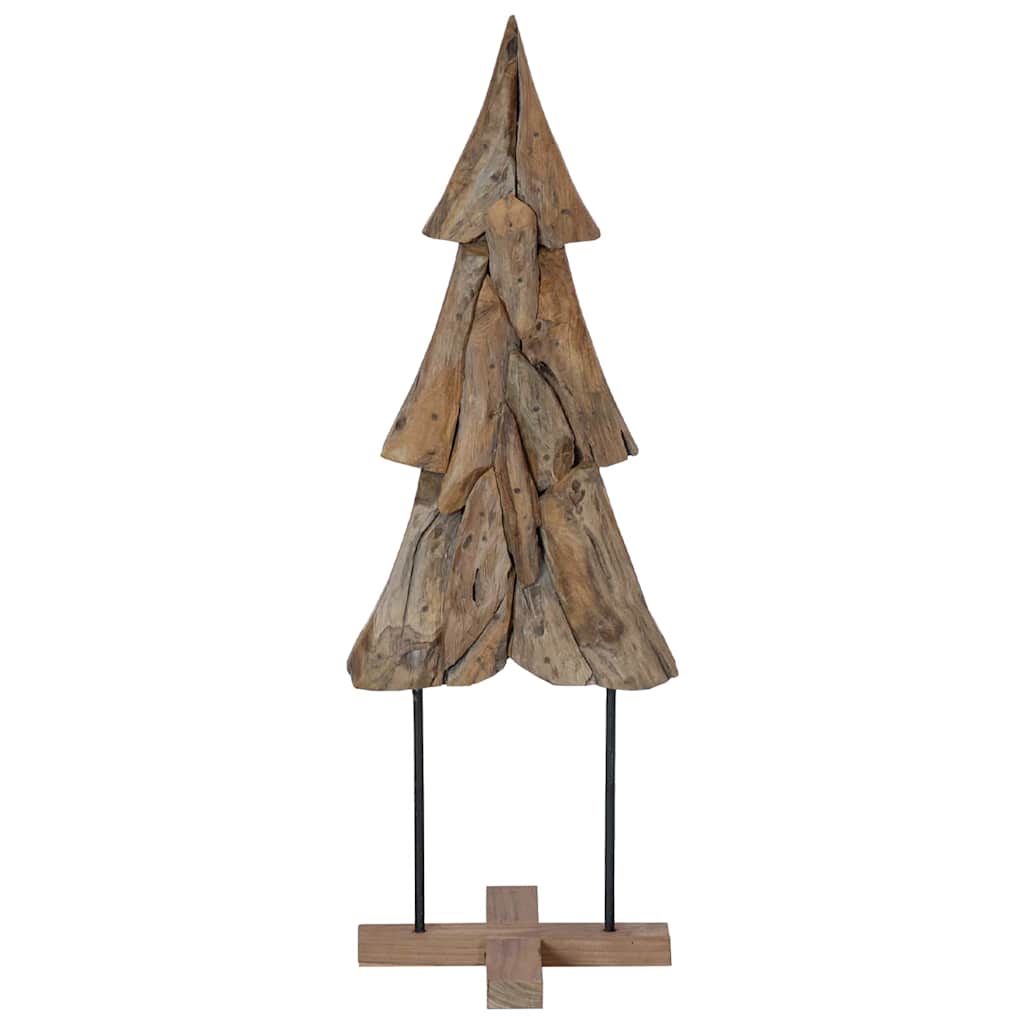 Árbol de Navidad vidaxx con madera maciza de teca marrón estándar de 121 cm