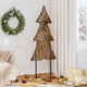 Árbol de Navidad vidaxx con madera maciza de teca marrón estándar de 151 cm