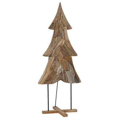 Vidaxl kerstboom met standaard bruin 181,5 cm massief teakhout