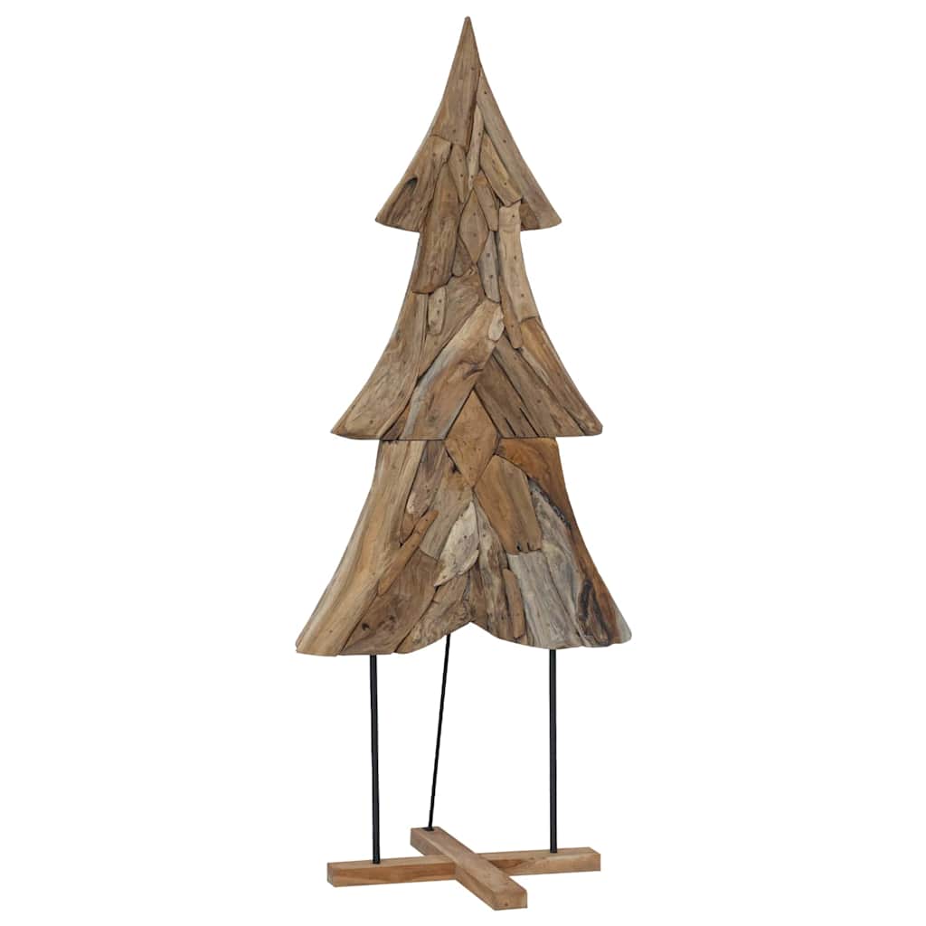 Árbol de Navidad Vidaxx con madera maciza de teca marrón estándar de 181,5 cm