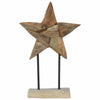 Vidaxl kerstster bruin 31 x 15 x 46 cm massief teakhout