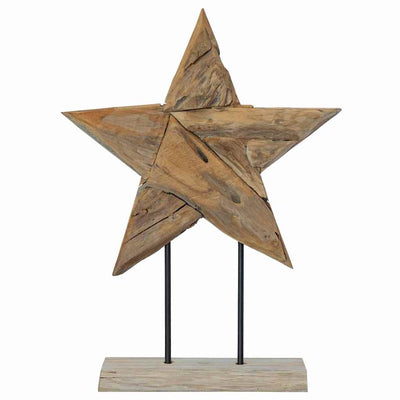 Vidaxx flor de Pascua marrón 43,5 x 13,5 x 59 cm madera maciza de teca