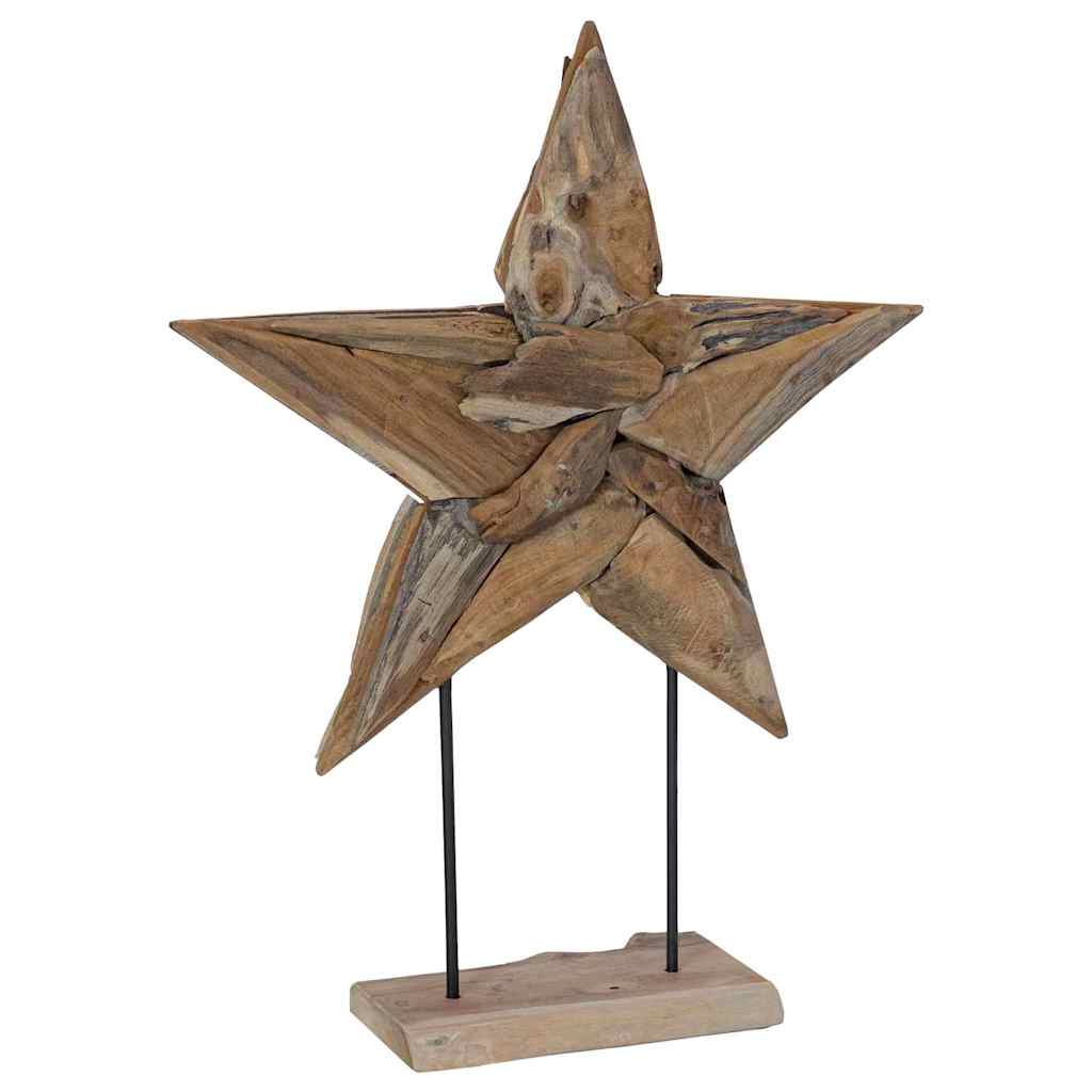 Vidaxx flor de pascua marrón 59,5 x 18 x 74 cm madera maciza de teca