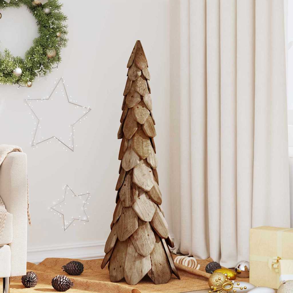 Árbol de Navidad vidaxx con madera maciza de teca marrón estándar de 111 cm