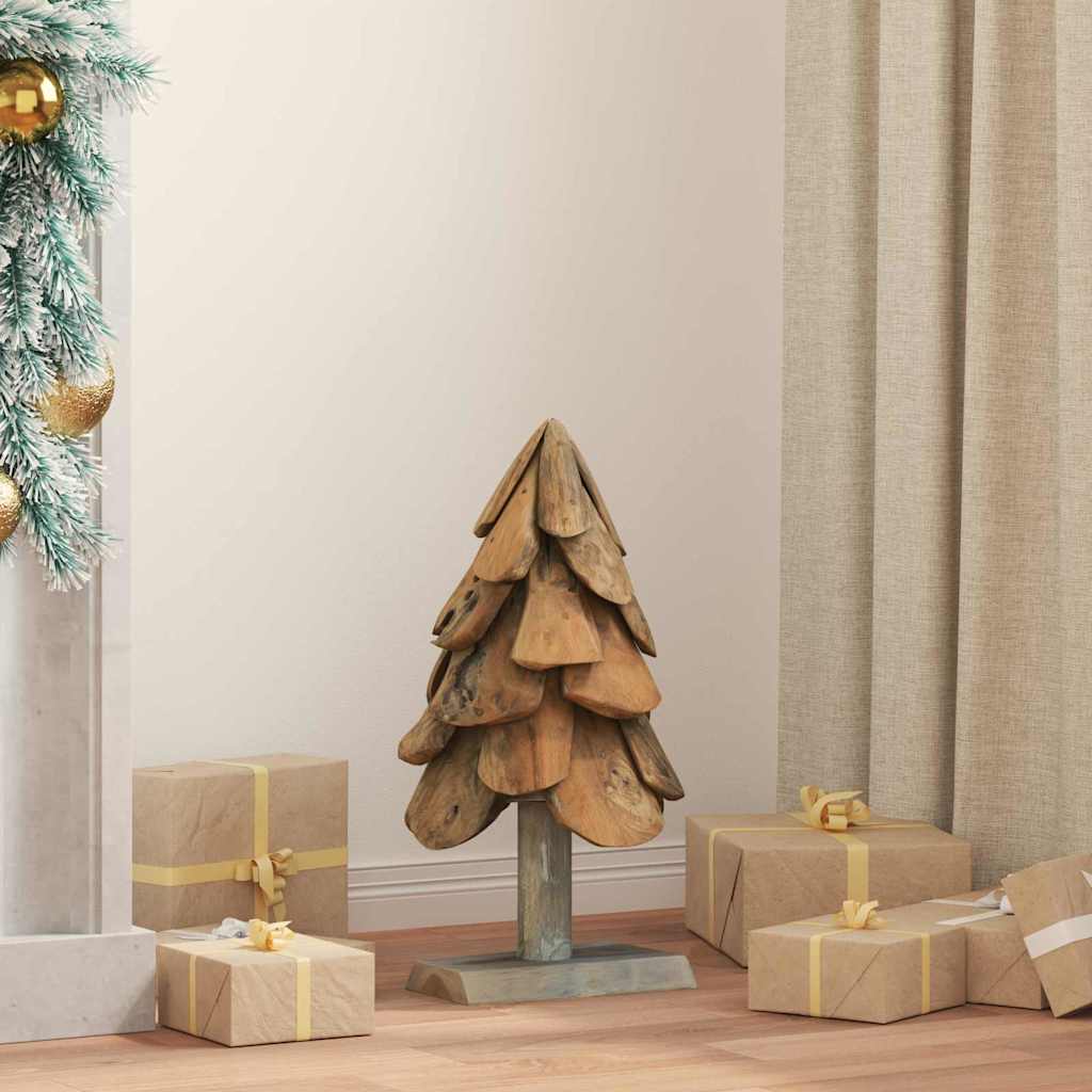 Árbol de Navidad vidaxx con madera maciza de teca marrón estándar de 61 cm