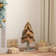 Árbol de Navidad vidaxx con madera maciza de teca marrón estándar de 61 cm
