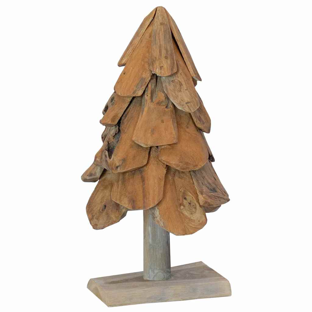 Árbol de Navidad vidaxx con madera maciza de teca marrón estándar de 61 cm