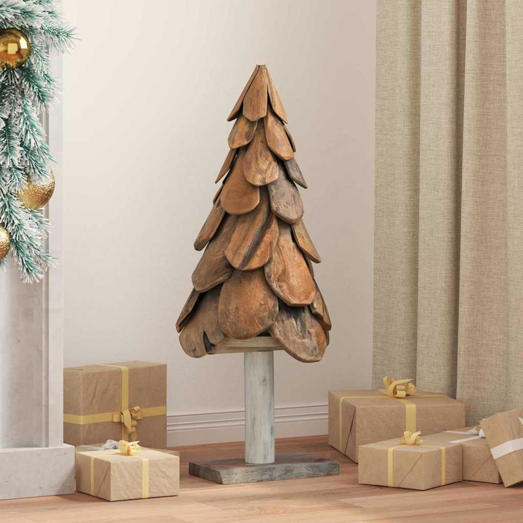 Árbol de Navidad vidaxx con madera maciza de teca marrón estándar de 91 cm
