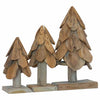 Árbol de Navidad Vidaxx con 3 piezas estándar de madera maciza de teca marrón