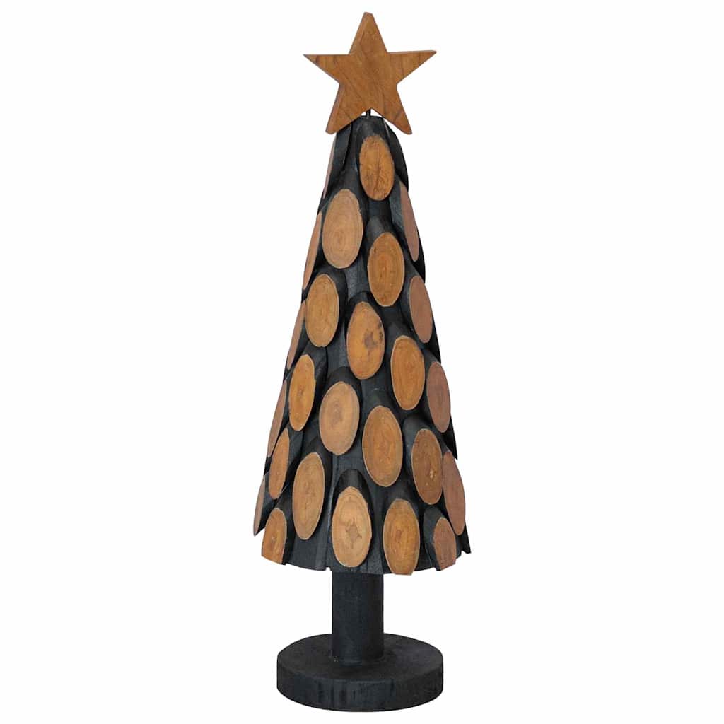 Árbol de Navidad vidaxx con madera maciza de teca marrón estándar de 61 cm