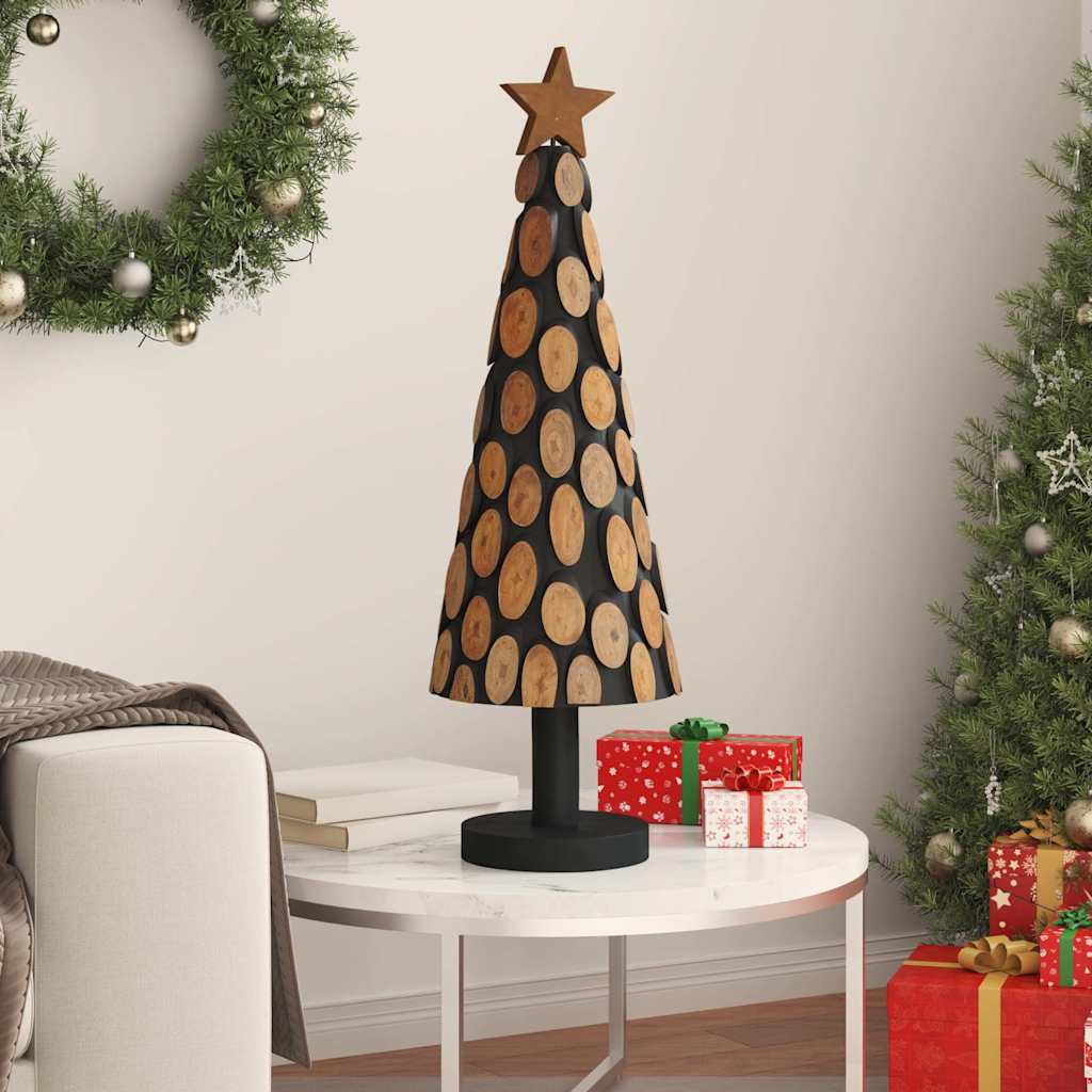 Árbol de Navidad vidaxx con madera maciza de teca marrón estándar de 90 cm