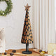 Árbol de Navidad vidaxx con madera maciza de teca marrón estándar de 120 cm