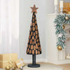 Vidaxl kerstboom met standaard bruin 120 cm massief teakhout