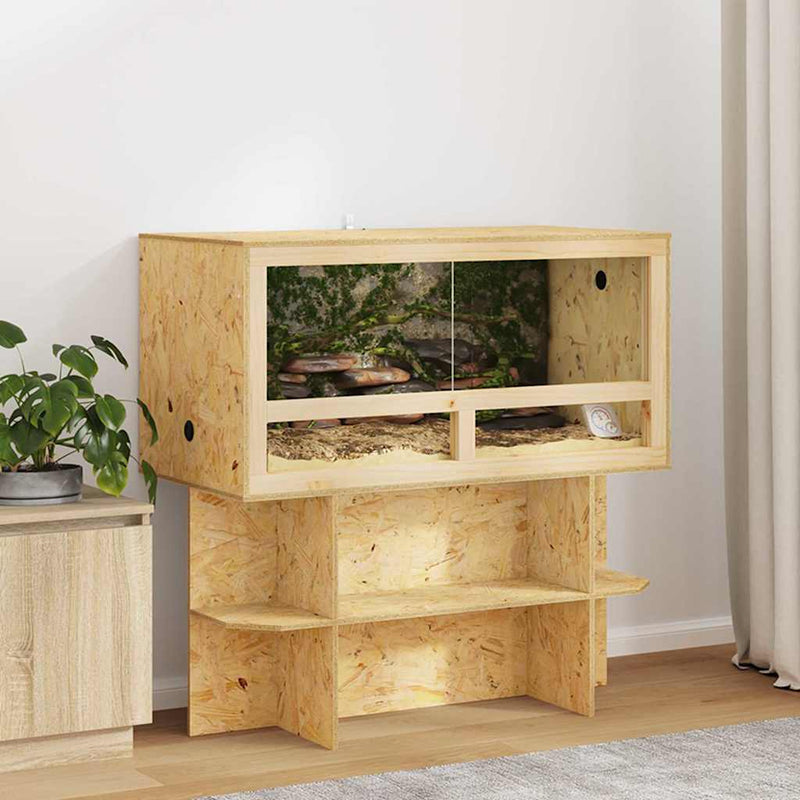 Vidaxl terrario marrón 100 x 50 x 100 cm osb