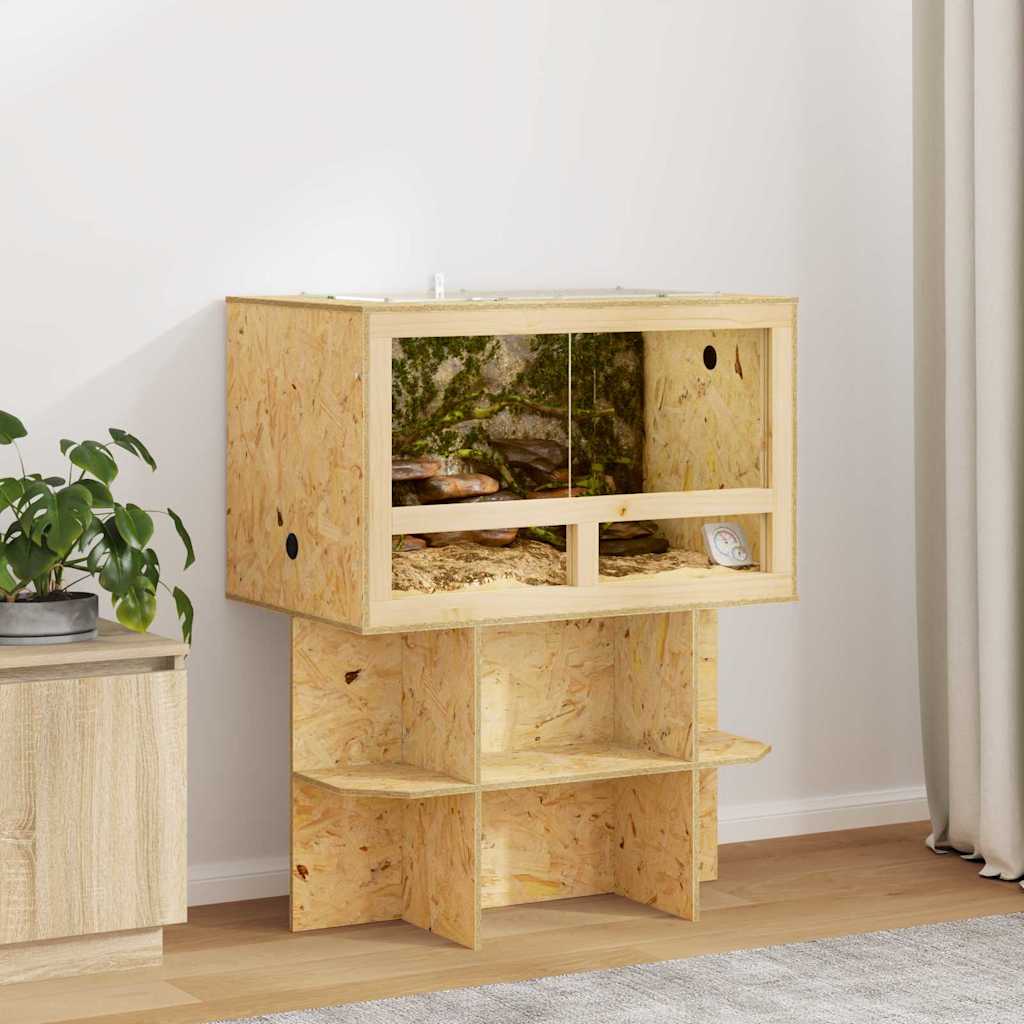 Vidaxl terrario marrón 80 x 50 x 100 cm osb