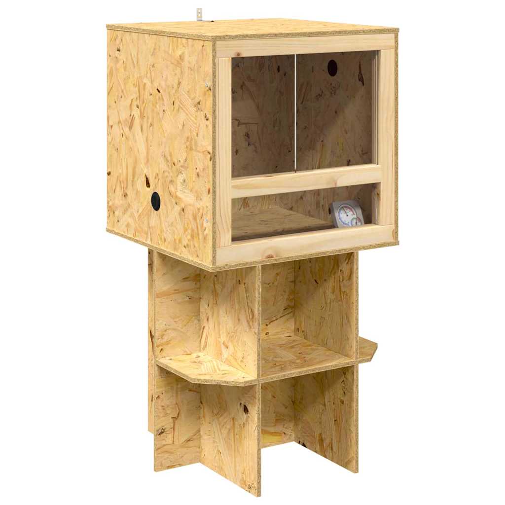 Vidaxl terrario marrón 50 x 50 x 100 cm osb