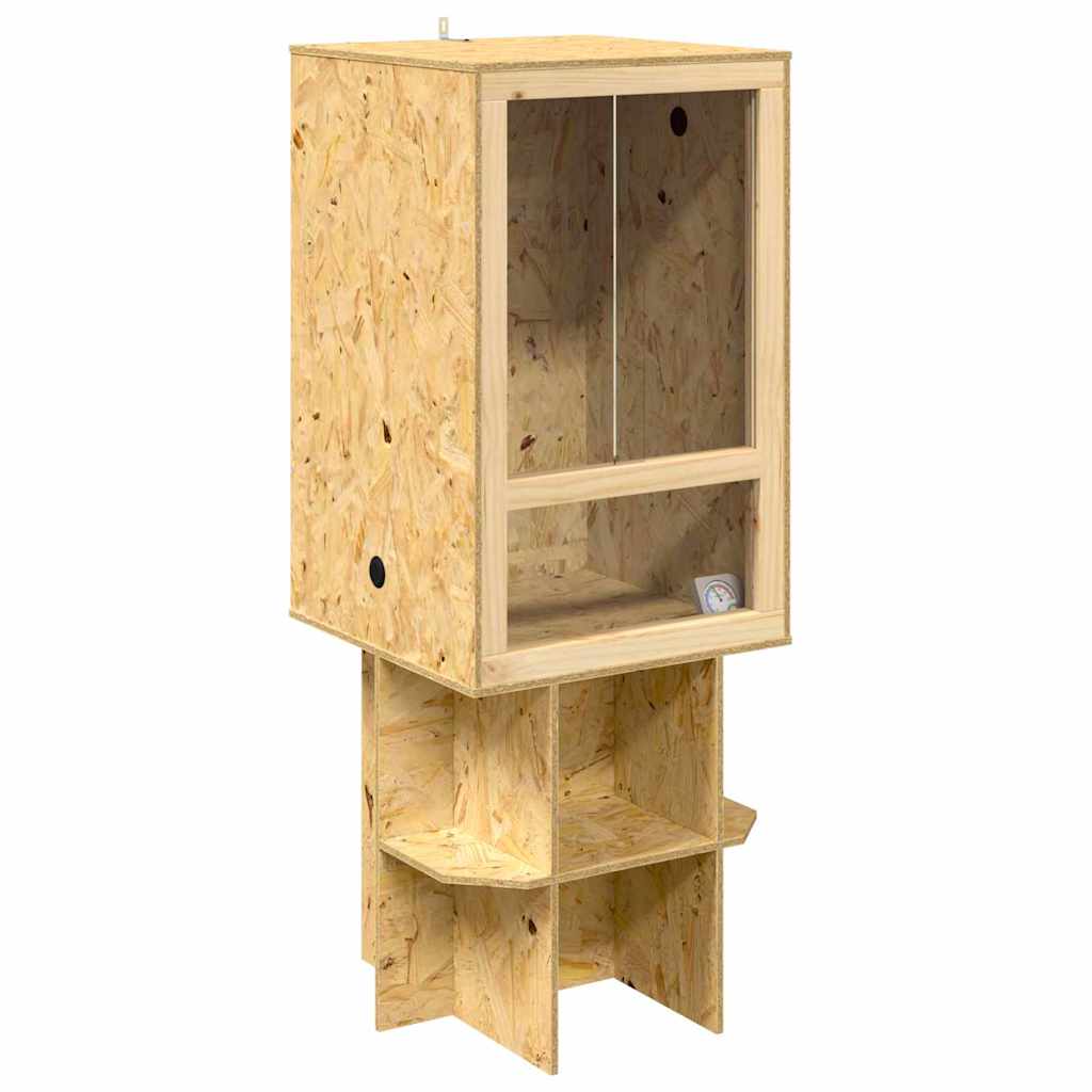 Vidaxl terrario marrón 50 x 50 x 130 cm osb