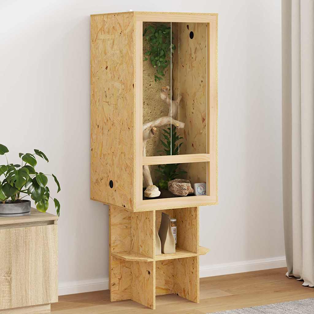 Vidaxl terrarium bruin 50 x 50 x 130 cm osb