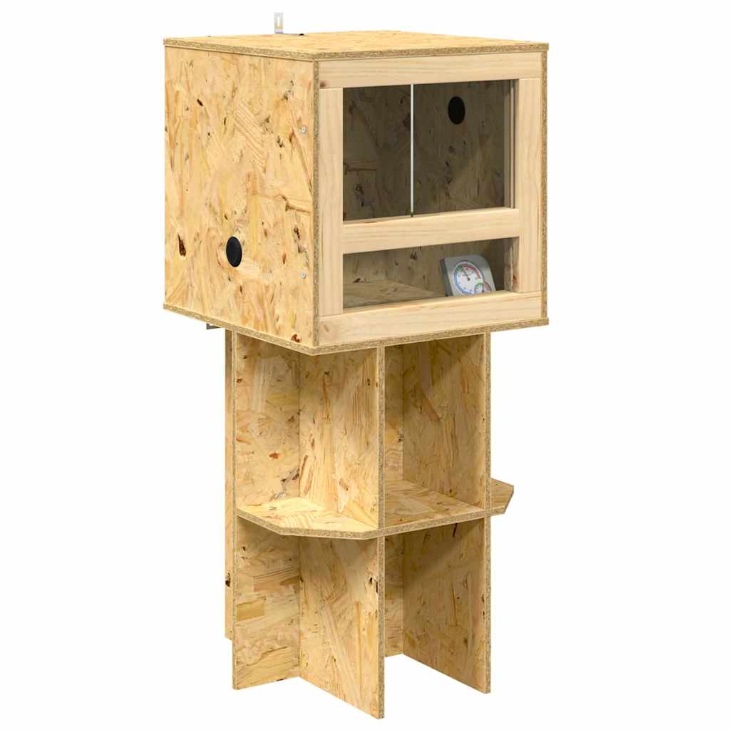 Vidaxl terrario marrón 40 x 40 x 90 cm osb