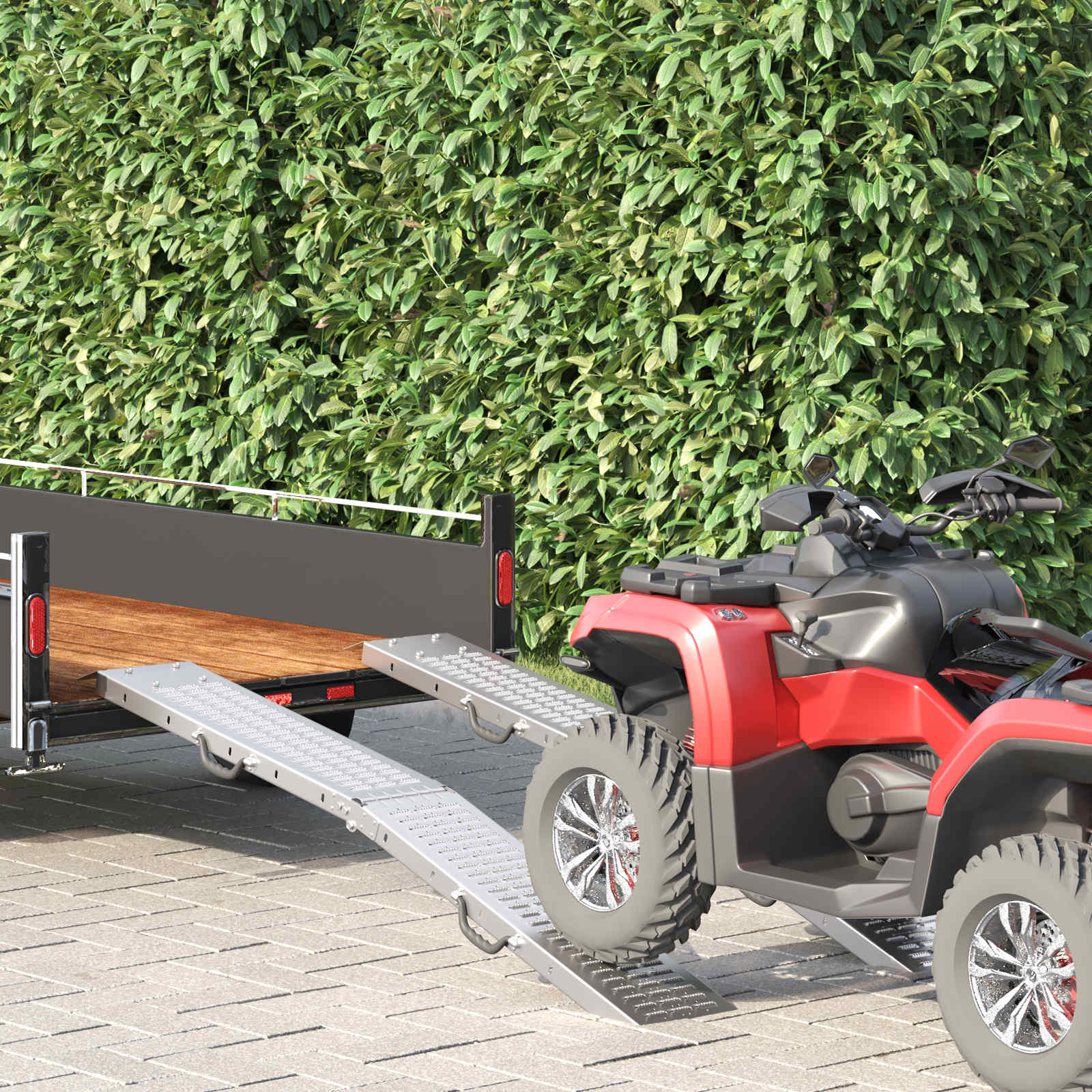 Vidaxl laadhelling 200 kg 2 pcs zilver 166 x 23 x 4,5 cm