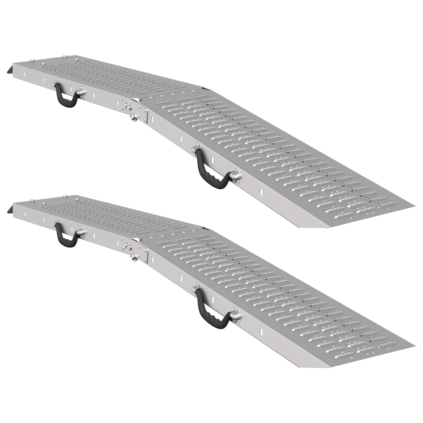Vidaxl laadhelling 200 kg 2 pcs zilver 166 x 23 x 4,5 cm