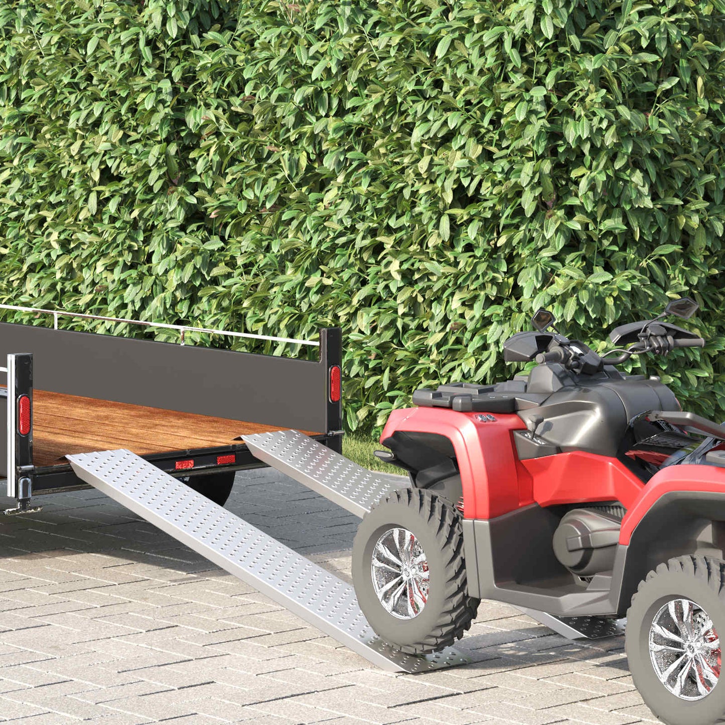 Rampa de carga vidaxl 200 kg plata 159 x 23 x 5 cm acero galvanizado