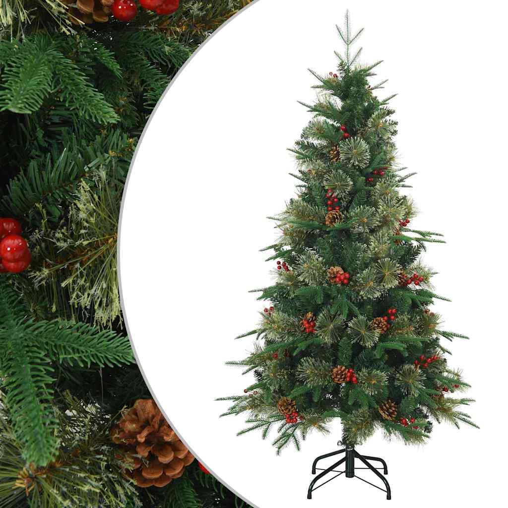 Vidaxx albero di Natale artificiale pieghevole verde 120 cm PVC, PE e acciaio