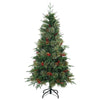 Vidaxx albero di Natale artificiale pieghevole verde 120 cm PVC, PE e acciaio