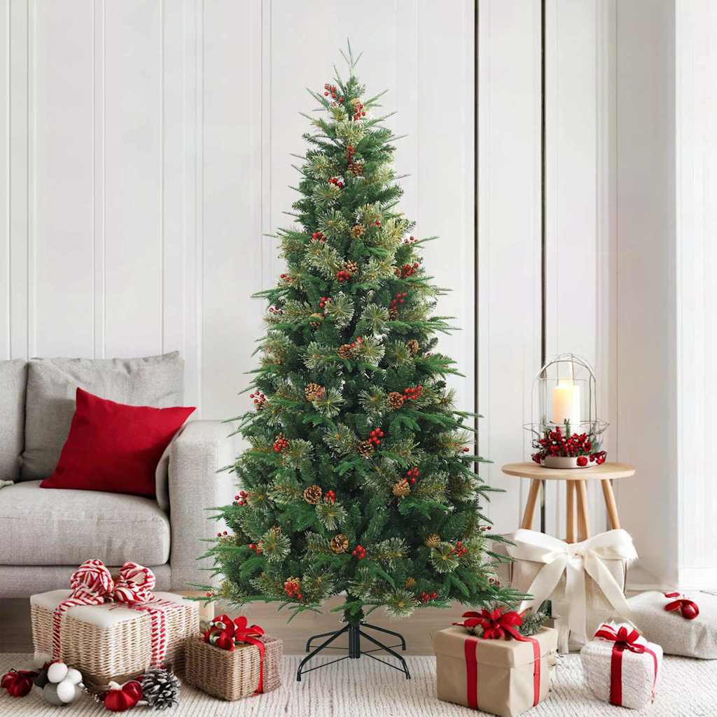 Vidaxx albero di Natale artificiale pieghevole verde 180 cm PVC, PE e acciaio