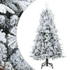Vidaxl árbol de Navidad artificial con ramas de plumas, blanco nieve 150 cm