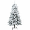 Vidaxl árbol de Navidad artificial con ramas de plumas, blanco nieve 150 cm