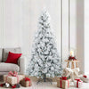 Vidaxl árbol de Navidad artificial con ramas de plumas, blanco nieve 210 cm
