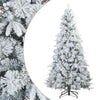 Vidaxl árbol de Navidad artificial con ramas de plumas, blanco nieve 210 cm