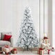 Vidaxl kunst kerstboom met geveerde takken, sneeuw bedekt wit 240 cm