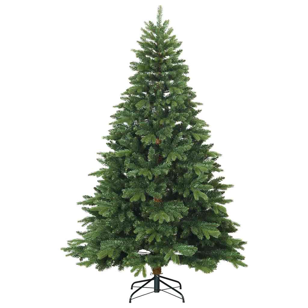 Vidaxl kunstmatige inklapbare kerstboom groen 210 cm pvc, pe en staal