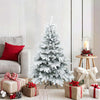 Vidaxx árbol de Navidad artificial con ramas de plumas, blanco nieve 120 cm